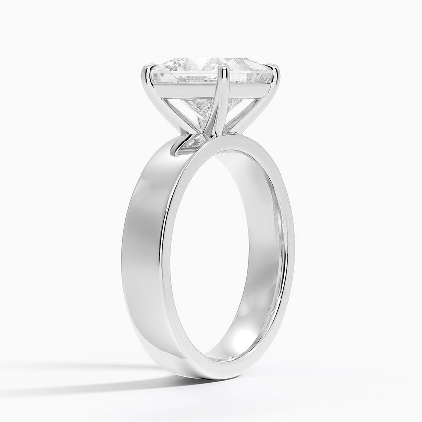 18K White Gold Peyton 4mm Solitaire Ring