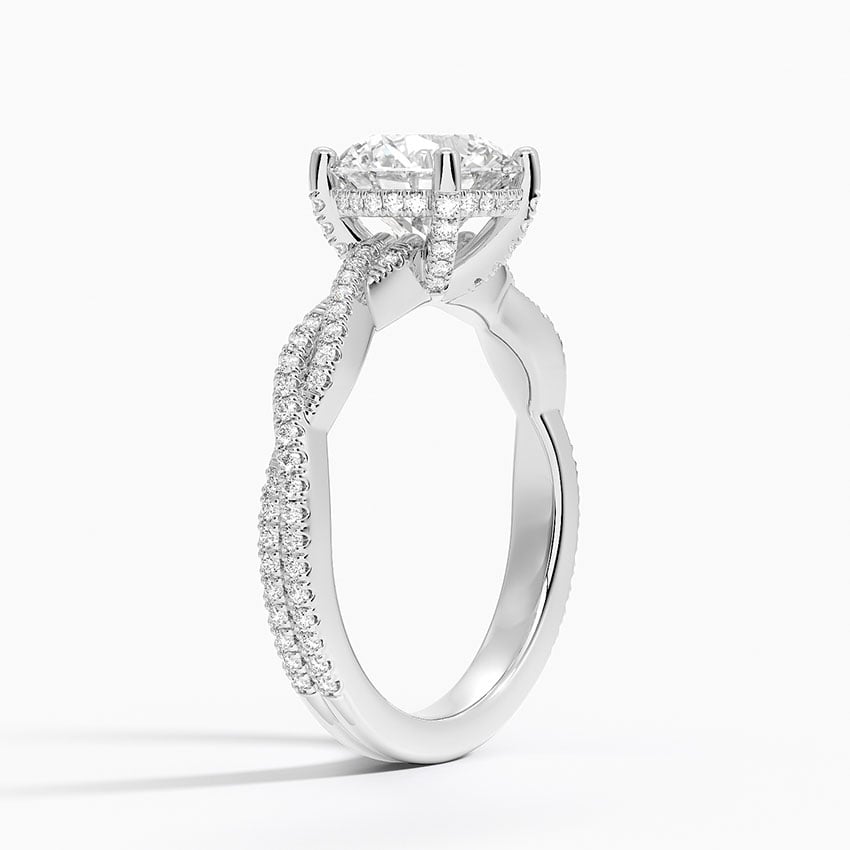 Platinum Adorned Luxe Petite Twisted Vine Diamond Ring