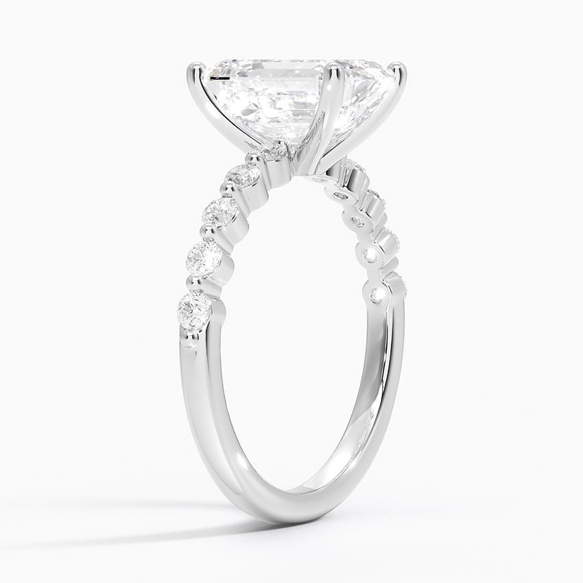 Single Shared Prong Engagement Ring