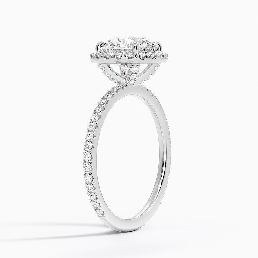 18K White Gold Waverly Halo Diamond Ring (1/2 ct. tw.)