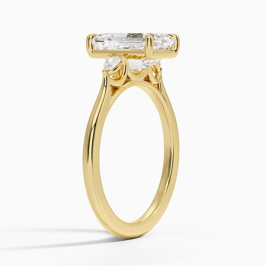 Three Stone Pear Engagement Ring - Aria