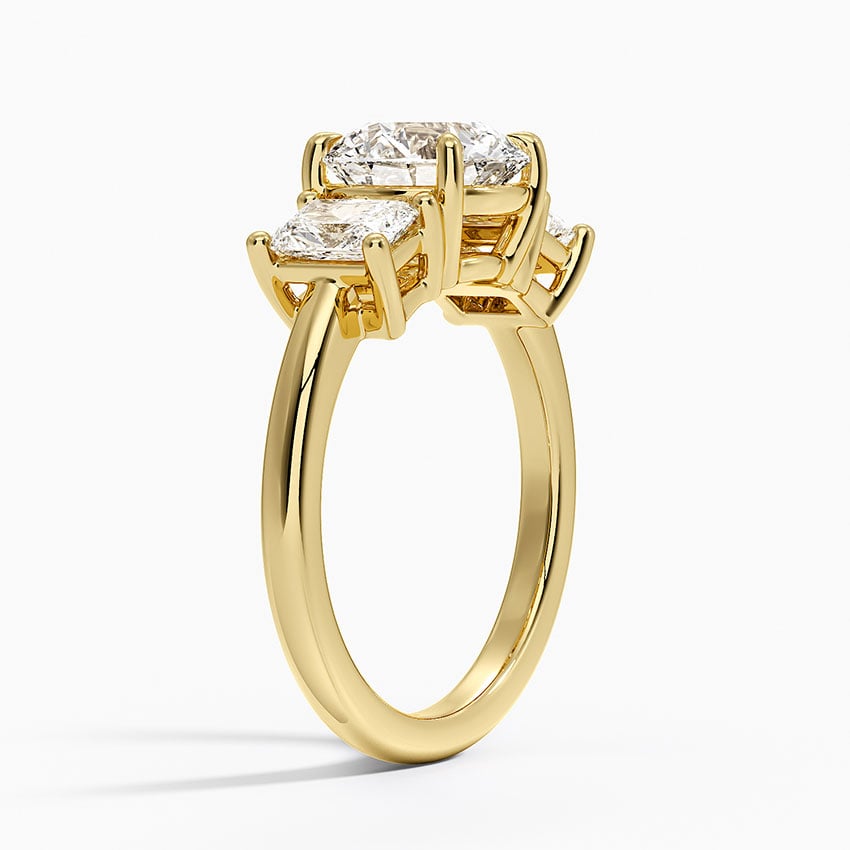 Luxe Helena Radiant-Cut Three Stone Diamond Ring