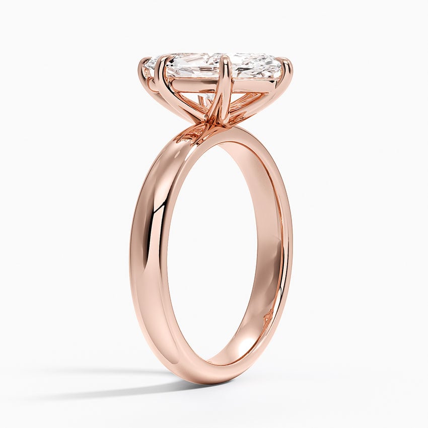 Audrey Perfect Fit 3mm Solitaire Ring in 14K Rose Gold