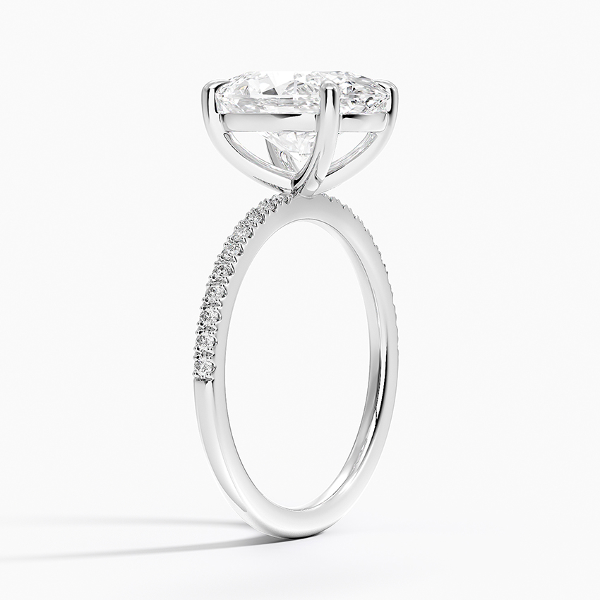 18K White Gold Perfect Fit Half-Coverage Diamond Ring