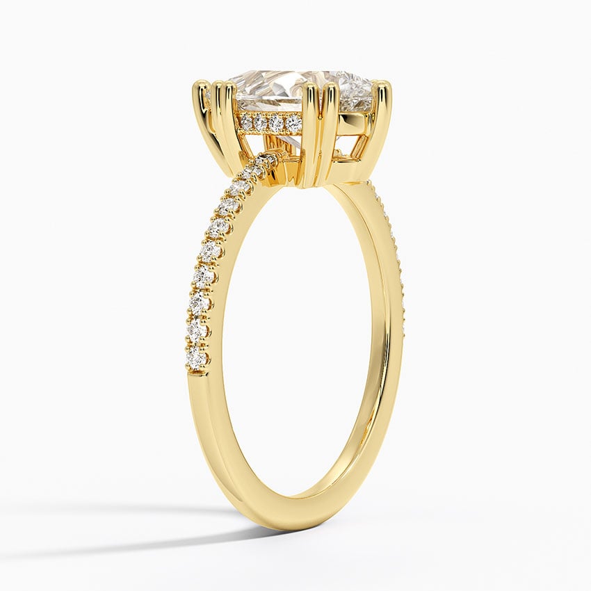 18K Yellow Gold Luxe Kalina Hidden Halo Diamond Ring