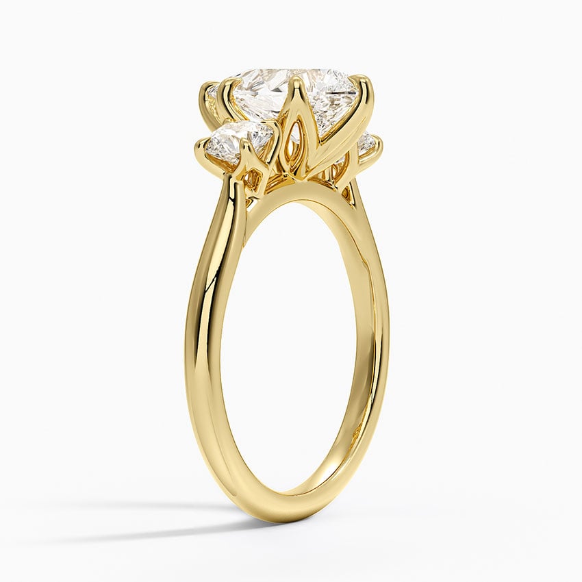 18K Yellow Gold Elodie Perfect Fit Three Stone Diamond Ring (1/2 ct. tw.)