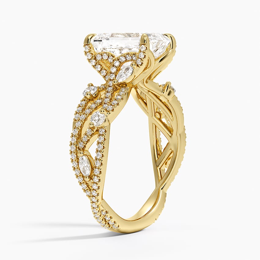 Grand Secret Garden Diamond Ring in 18K Yellow Gold