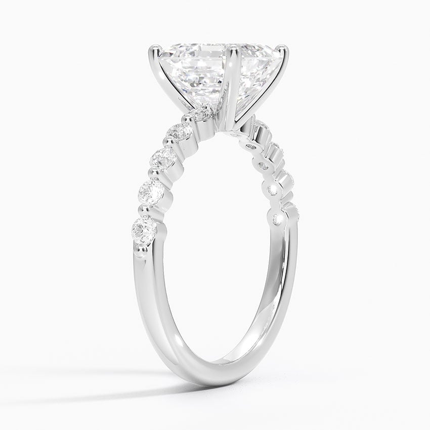 Single Shared Prong Engagement Ring
