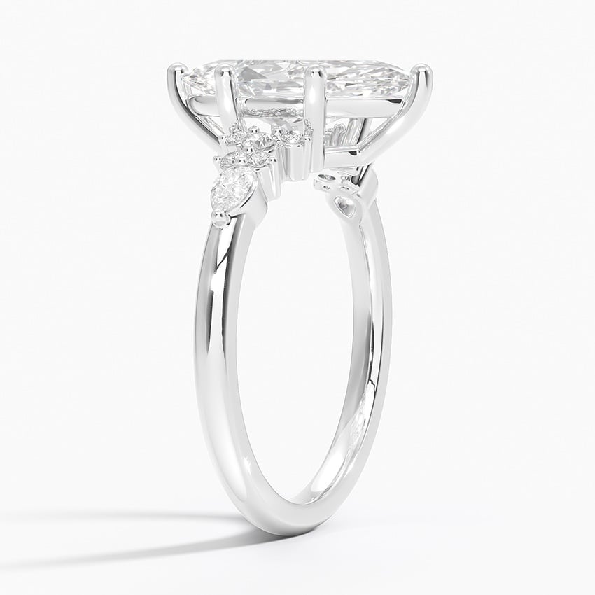 Platinum Rosette Diamond Ring