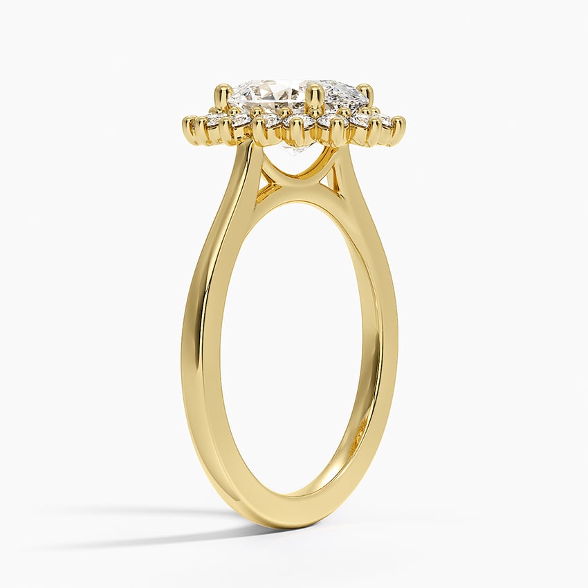 Sunburst Halo Engagement Ring - Brilliant Earth