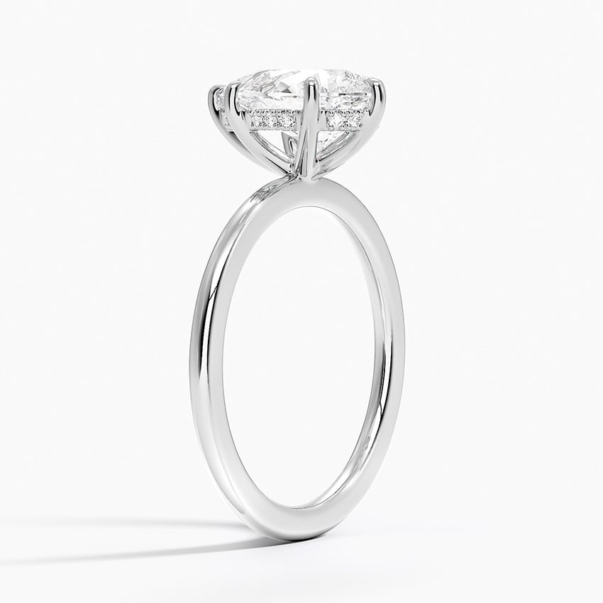 18K White Gold Audrey Perfect Fit Hidden Halo Diamond Ring