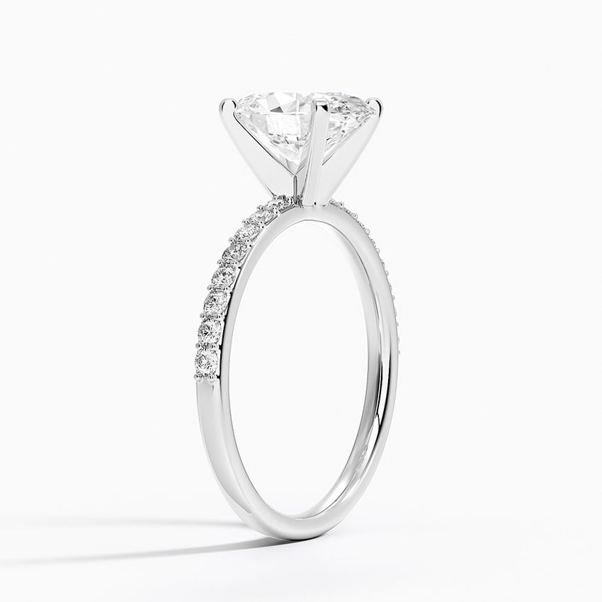 Petite Diamond Engagement Ring - Shared Prong