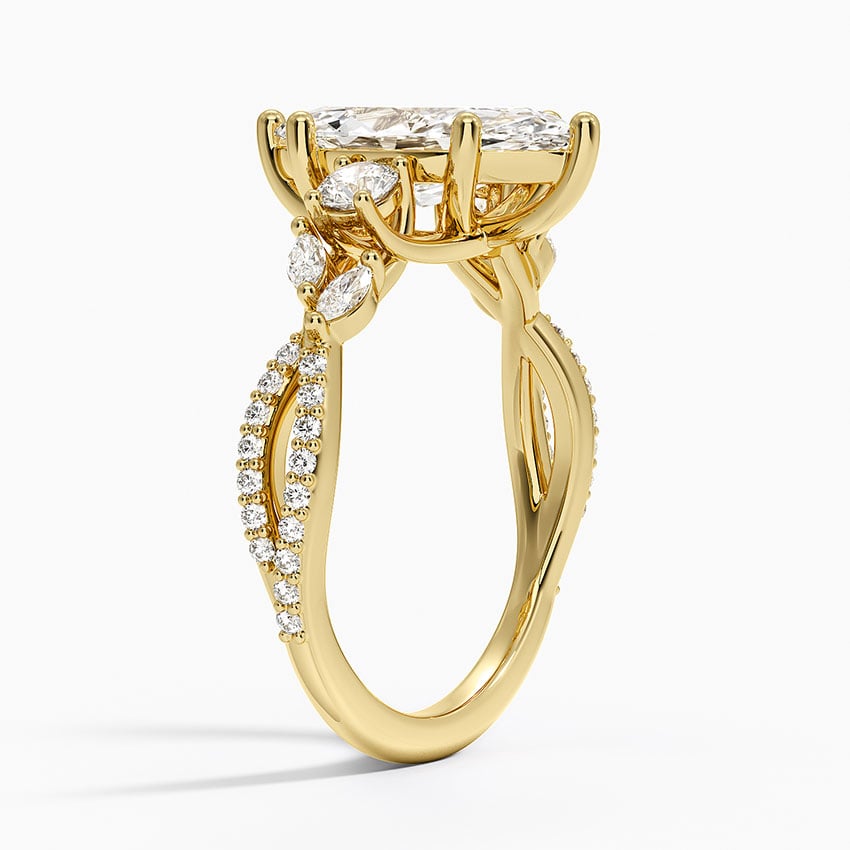 18K Yellow Gold Luxe Willow Three Stone Diamond Ring (1/2 ct. tw.)