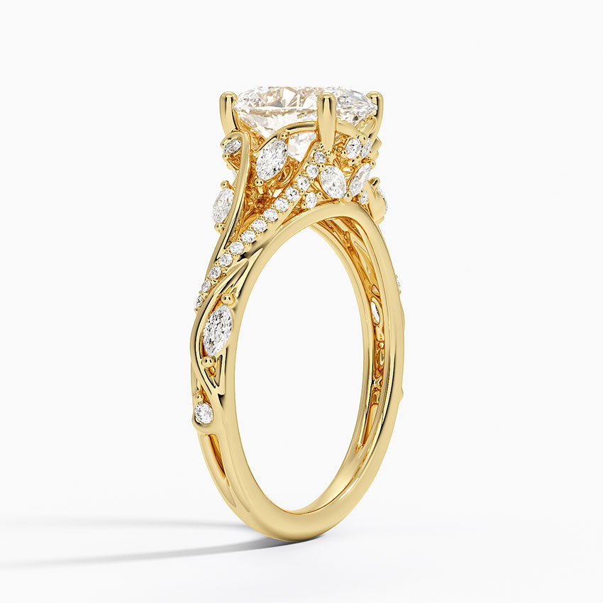 18K Yellow Gold Begonia Vine Diamond Ring (1/2 ct. tw.)