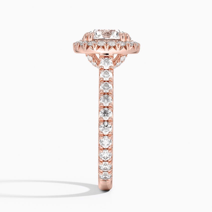 14K Rose Gold Luxe Sienna Halo Diamond Ring (3/4 ct. tw.)