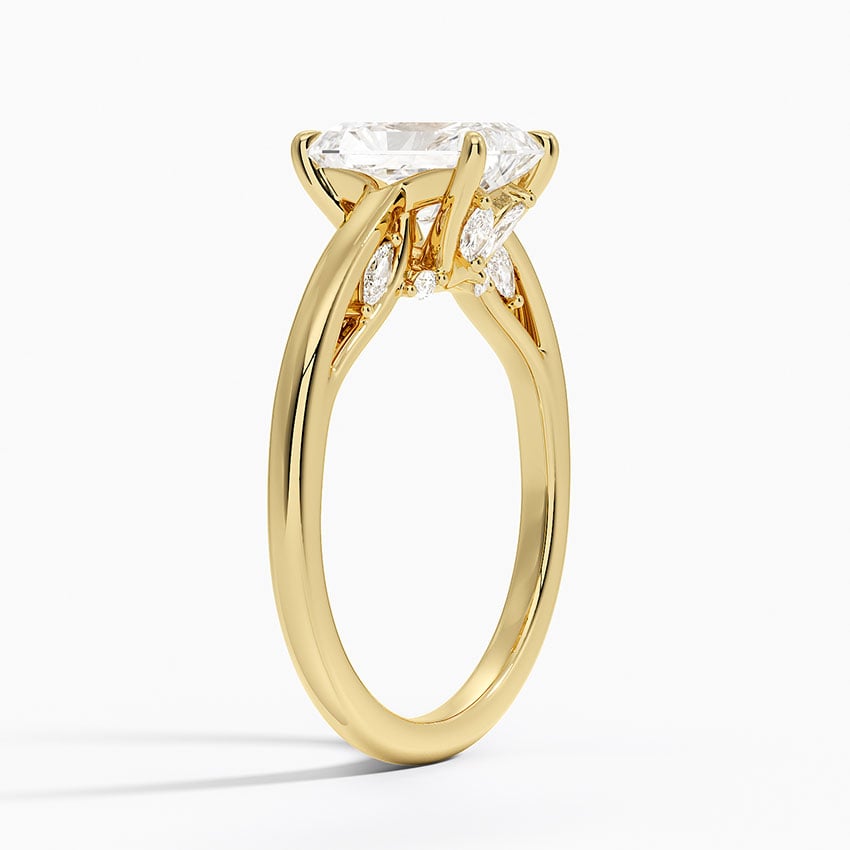 18K Yellow Gold Secret Garden Adorned Gallery Solitaire Ring (1/3 ct. tw.)