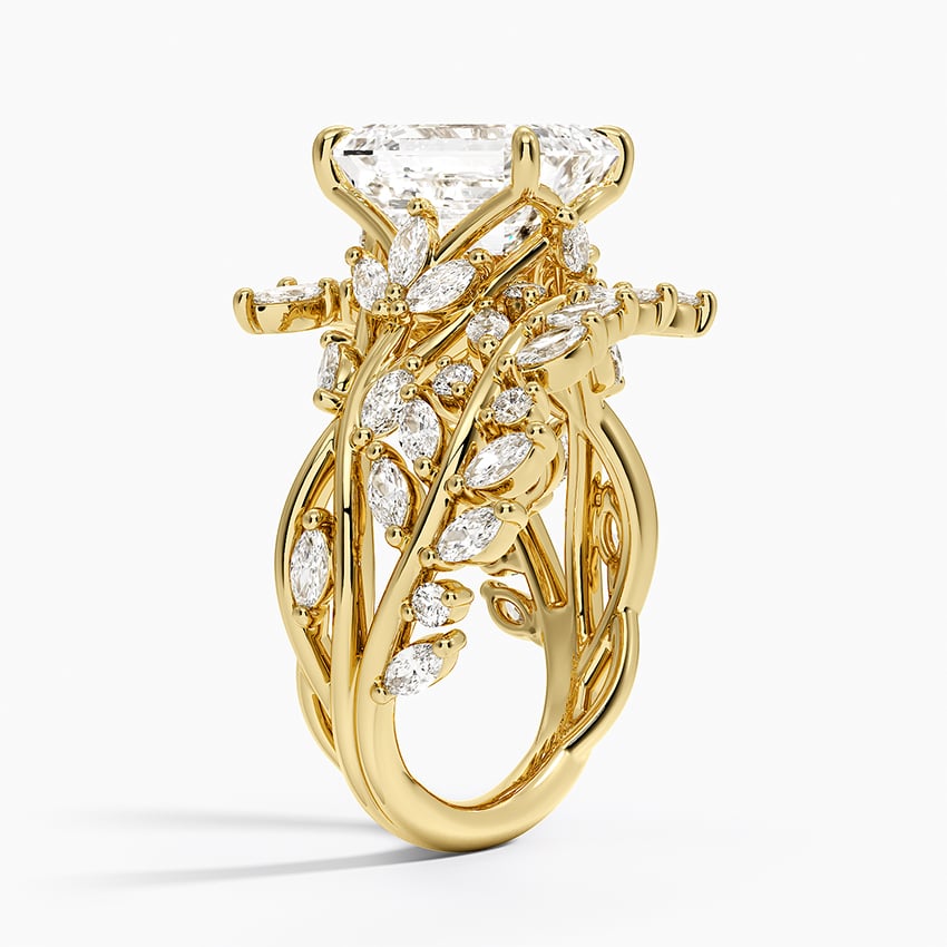 18K Yellow Gold Secret Garden Wrap Diamond Ring