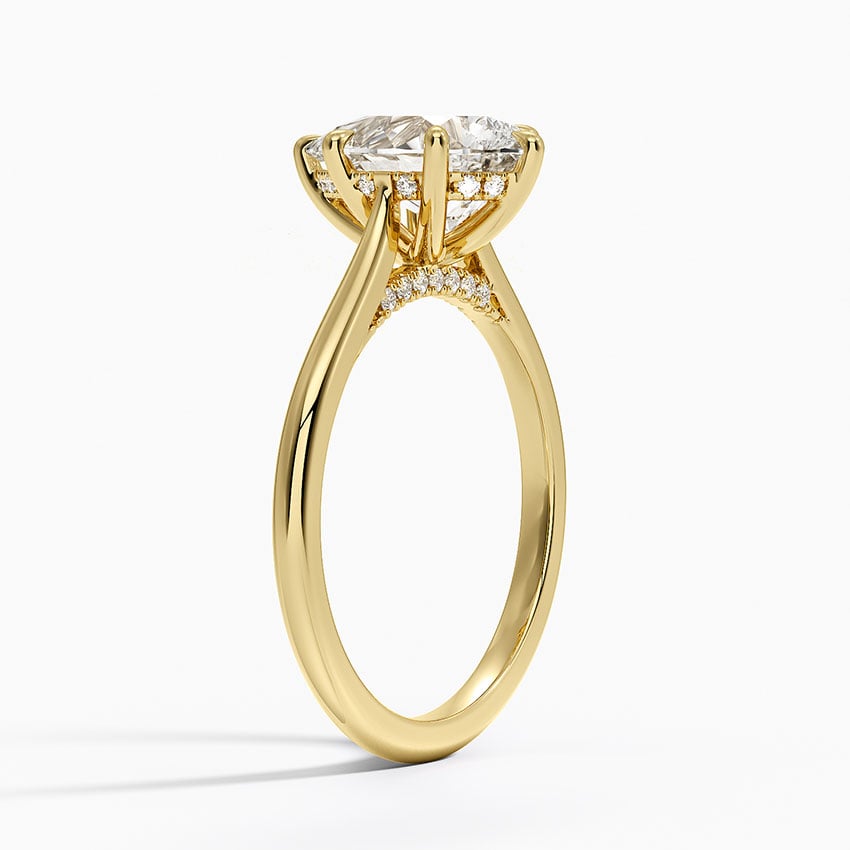 Diamond Bridge Solitaire Engagement Ring