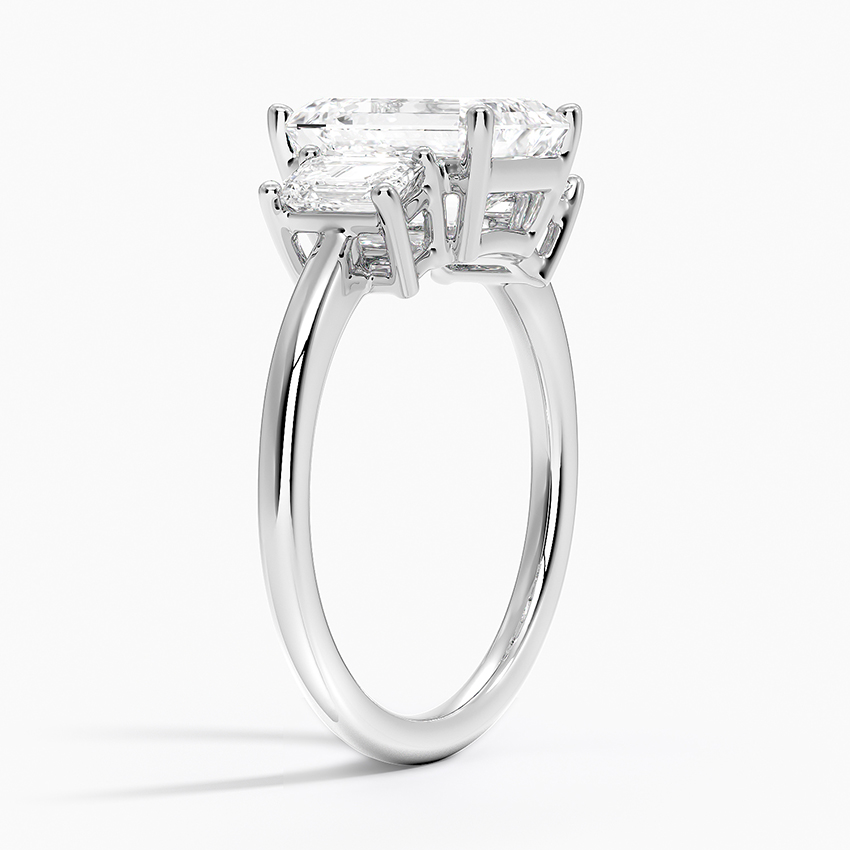 18K White Gold Luxe Rhiannon Three Stone Diamond Ring (3/4 ct. tw.)