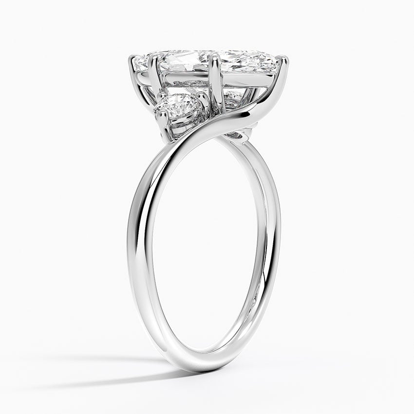 18K White Gold Atelier Three Stone Diamond Ring (1/3 ct. tw.)