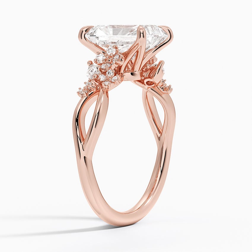Flower Cluster Diamond Engagement Ring