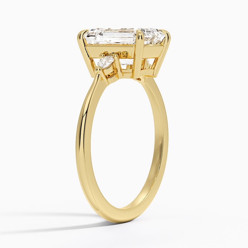 Pear Side Stone Engagement Ring - Aria Three Stone Diamond Ring