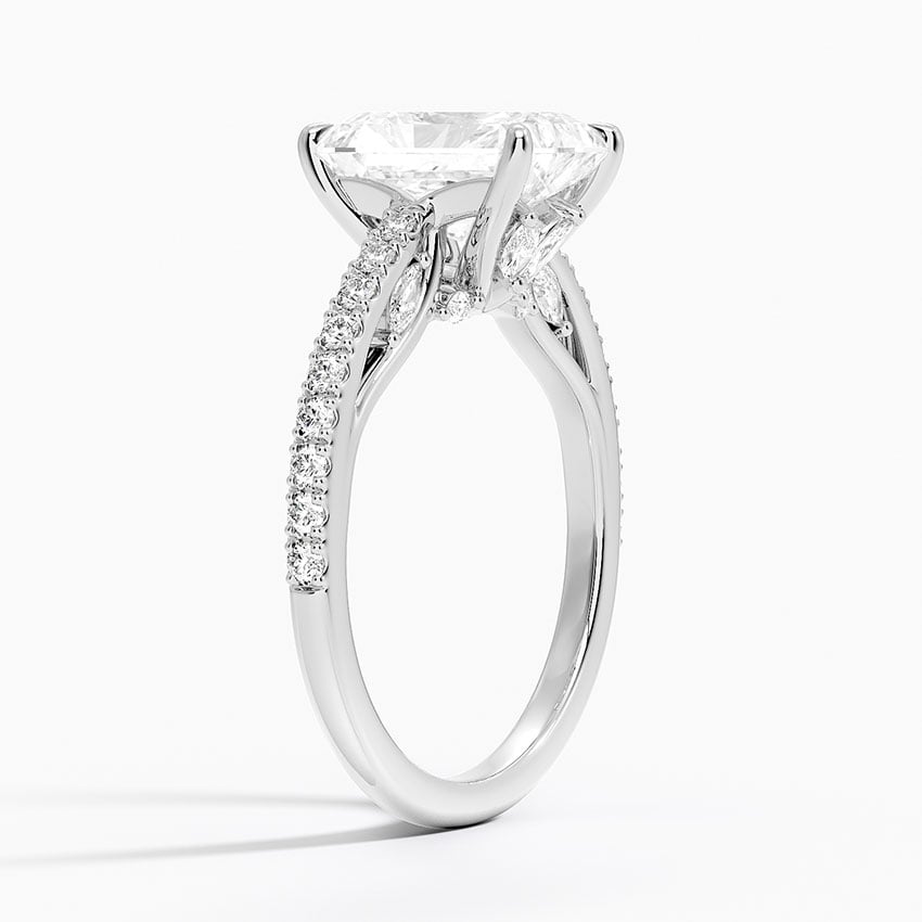 18K White Gold Secret Garden Adorned Gallery Diamond Ring (1/2 ct. tw.)