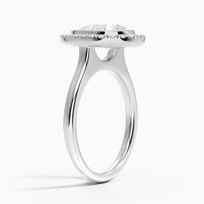 Bezel Halo Diamond Ring (1/4 ct. tw.) in Platinum