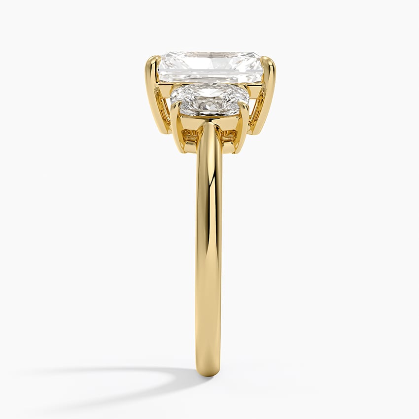 18K Yellow Gold Faye Elongated Cushion Three Stone Diamond Ring (1 ct. tw.)