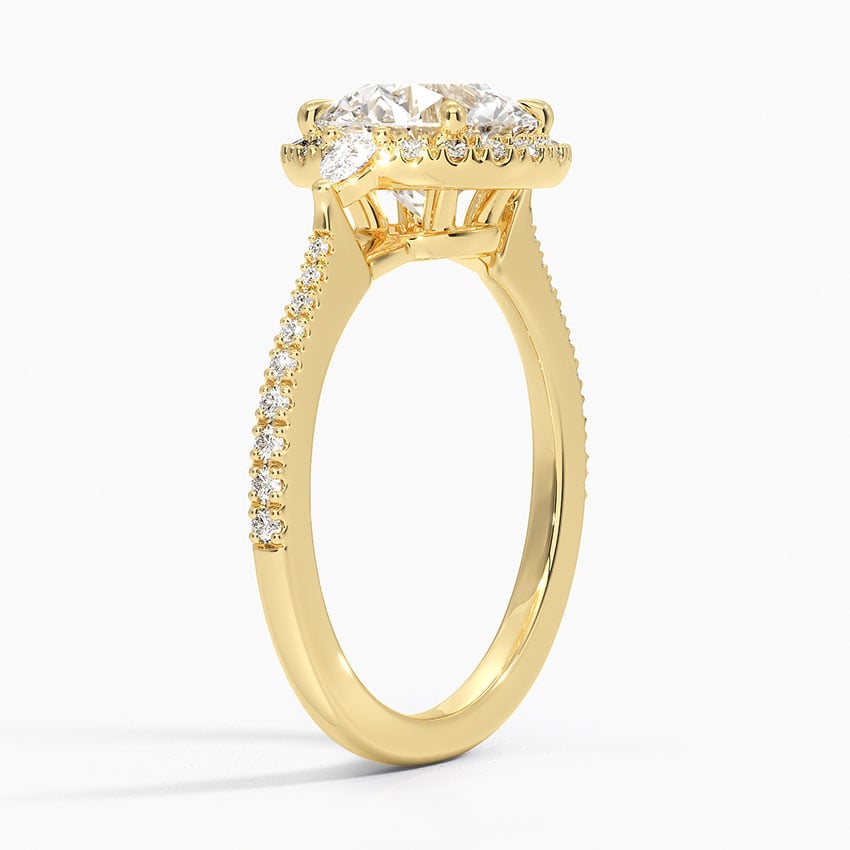 18K Yellow Gold Luxe Aria Halo Diamond Ring (1/4 ct. tw.)