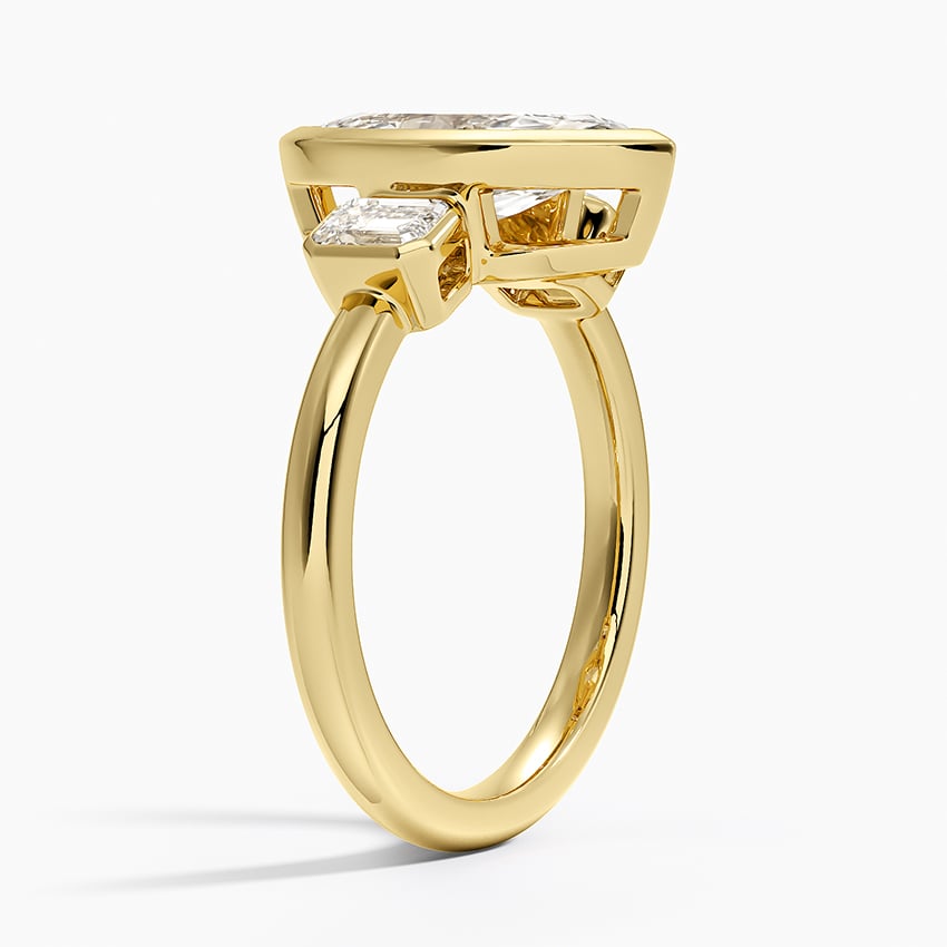 Rhiannon Bezel Three Stone Diamond Ring