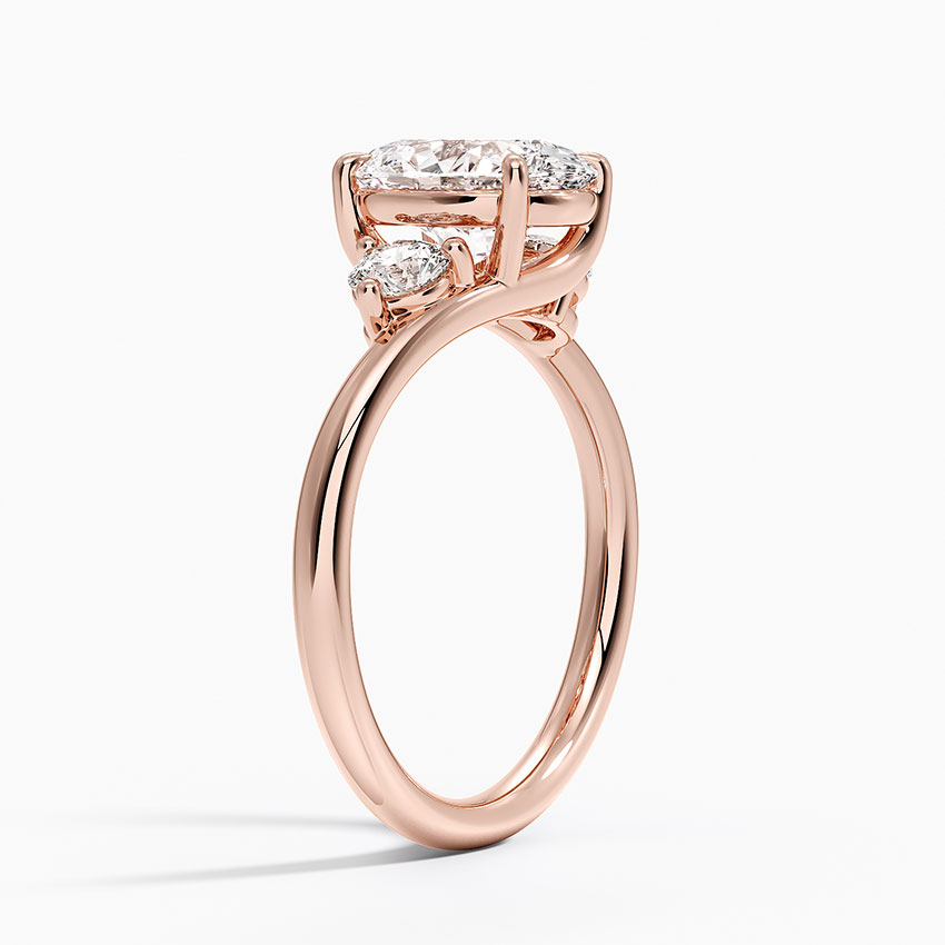 14K Rose Gold Atelier Three Stone Diamond Ring (1/3 ct. tw.)