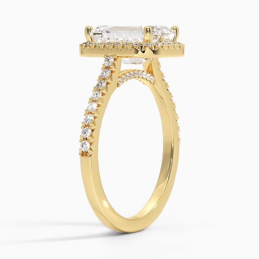18K Yellow Gold Adorned Odessa Halo Diamond Ring