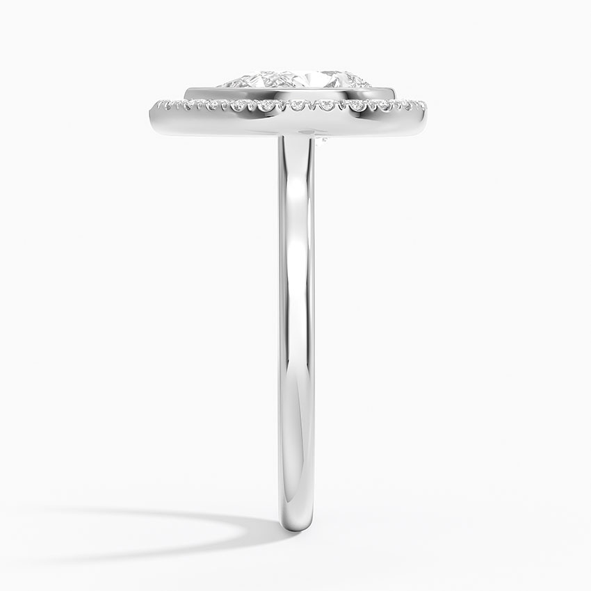 Bezel Halo Diamond Ring (1/4 ct. tw.) in Platinum