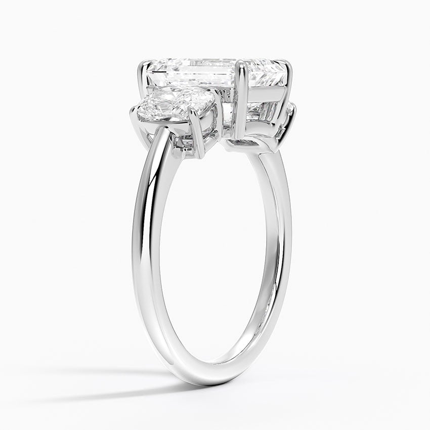 Platinum Luxe Faye Elongated Cushion Three Stone Diamond Ring (1 ct. tw.)