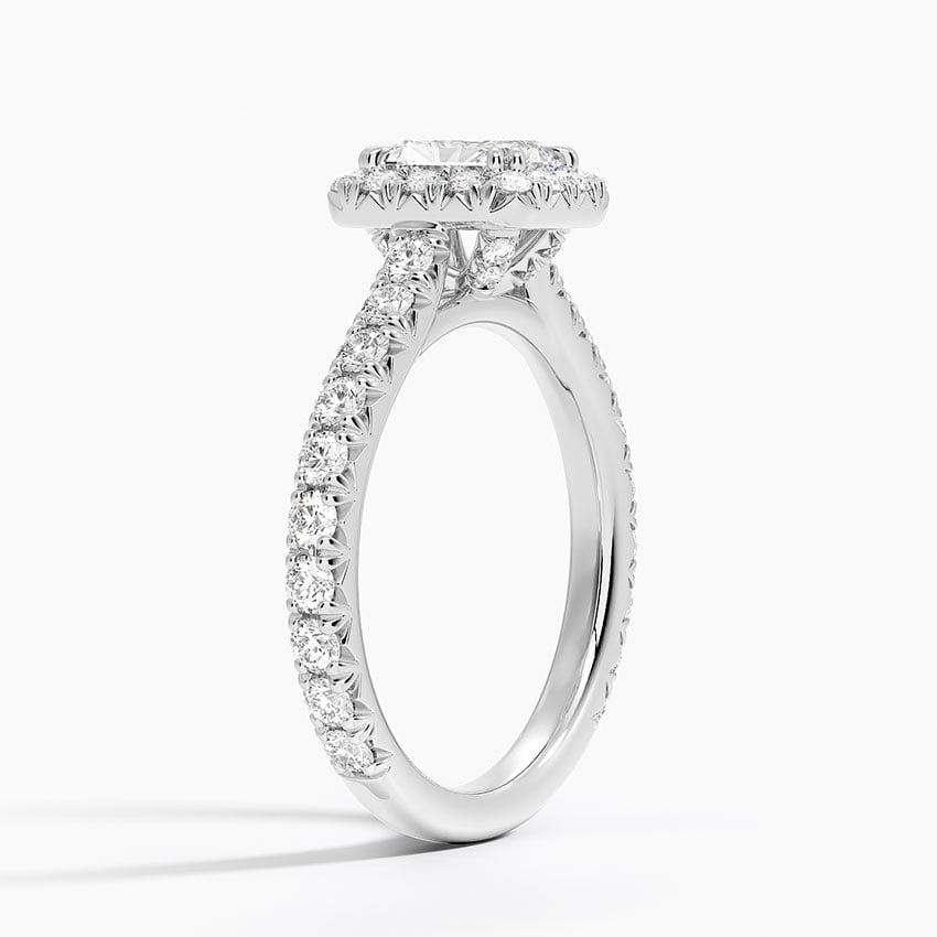 18K White Gold Luxe Sienna Halo Diamond Ring (3/4 ct. tw.)