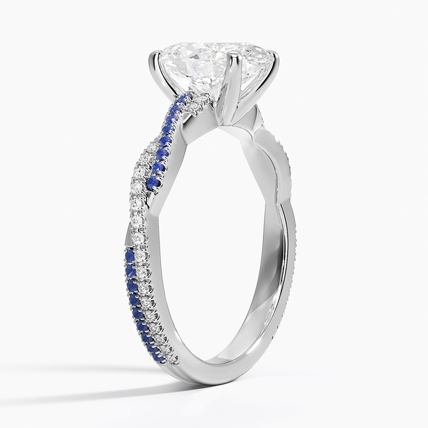 Petite Twisted Vine Sapphire and Diamond Ring