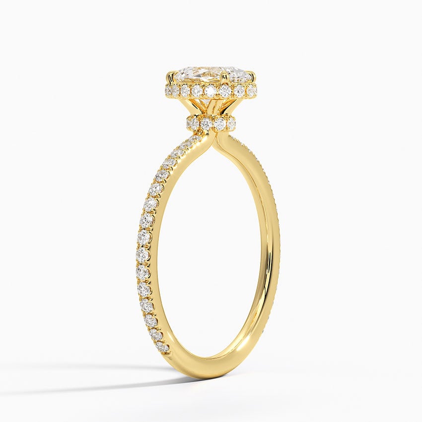 18KY Aquamarine Gala Diamond Ring, large top view