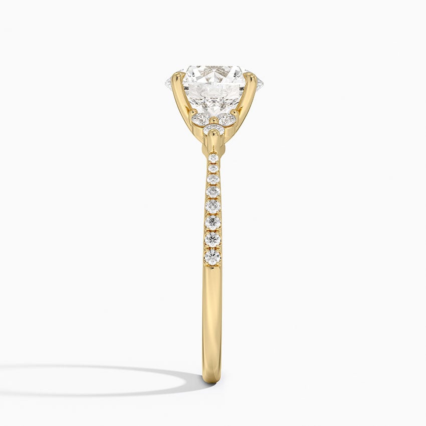 18K Yellow Gold Melody Pavé Diamond Ring