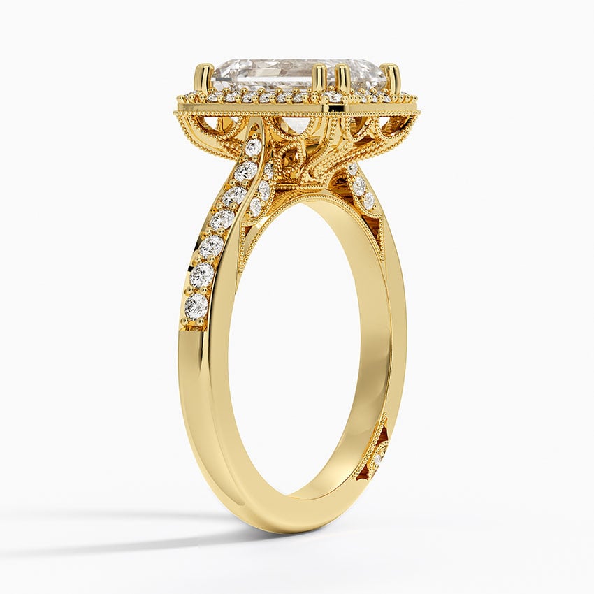 18K Yellow Gold Tacori Dantela Bloom Diamond Ring
