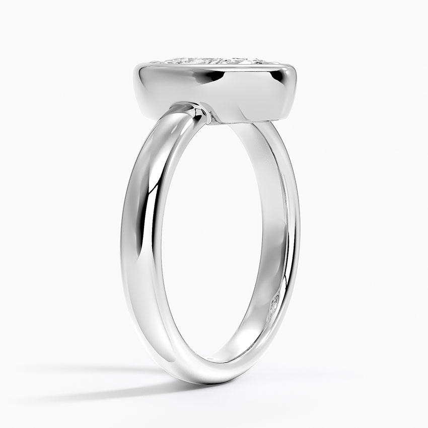 Platinum Andrea Bezel Prong Ring
