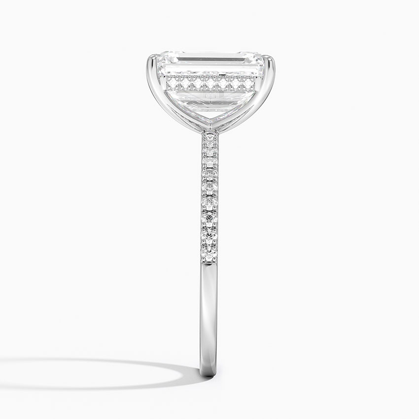 Platinum Perfect Fit Half-Coverage Hidden Halo Diamond Ring (1/5 ct. tw.)