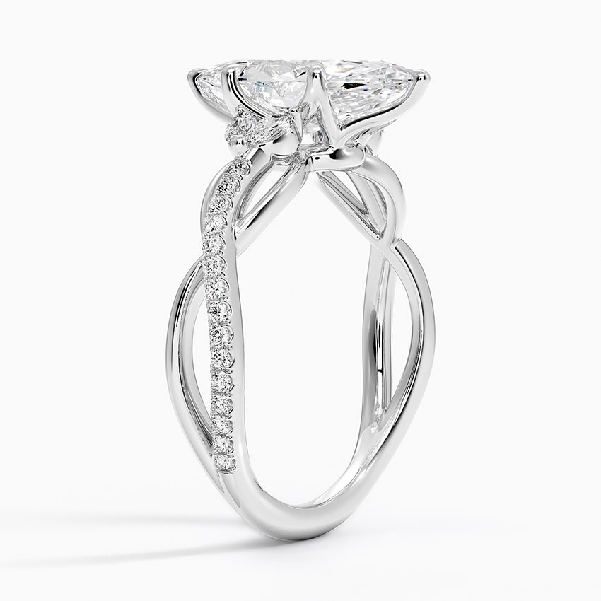 Nature Inspired Twisting Diamond Ring