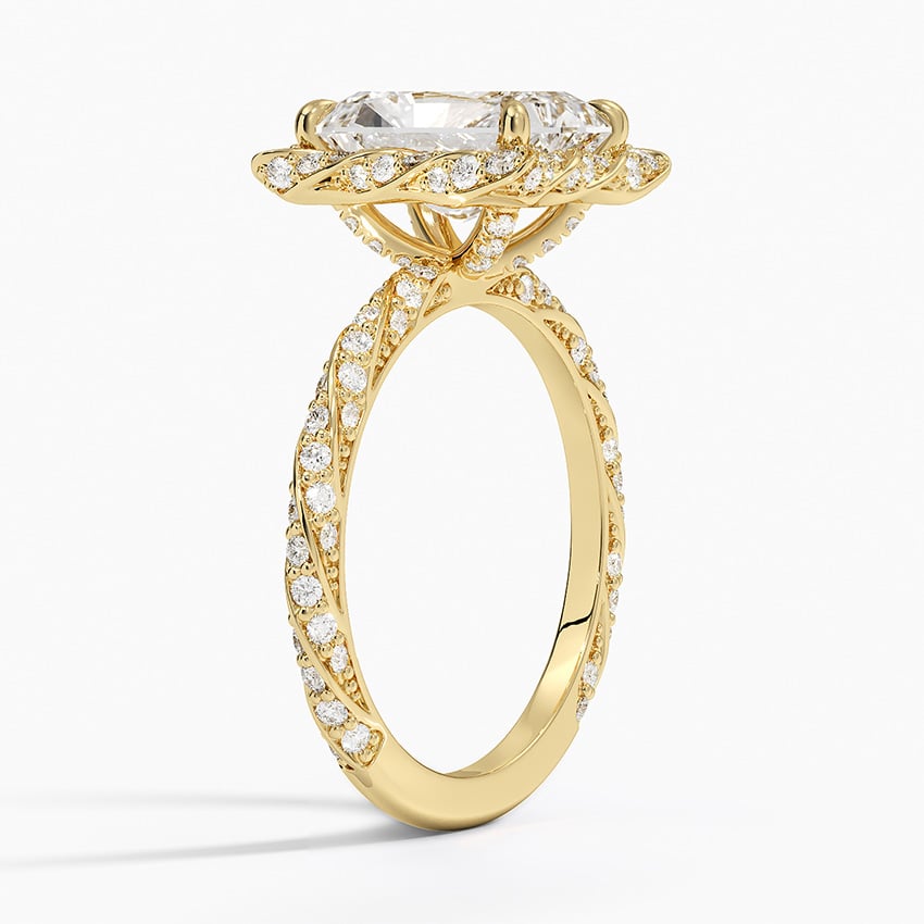 18K Yellow Gold Nova Halo Diamond Ring (1/2 ct. tw.)