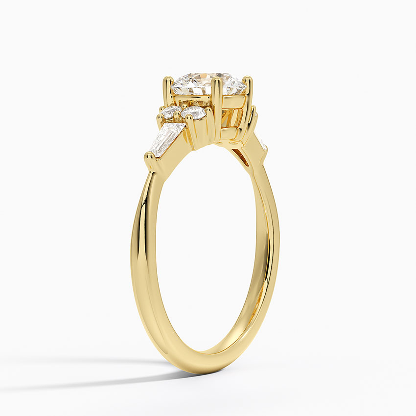 Lab Grown Sapphire Yvonne Lab Diamond Ring in 18K Yellow Gold