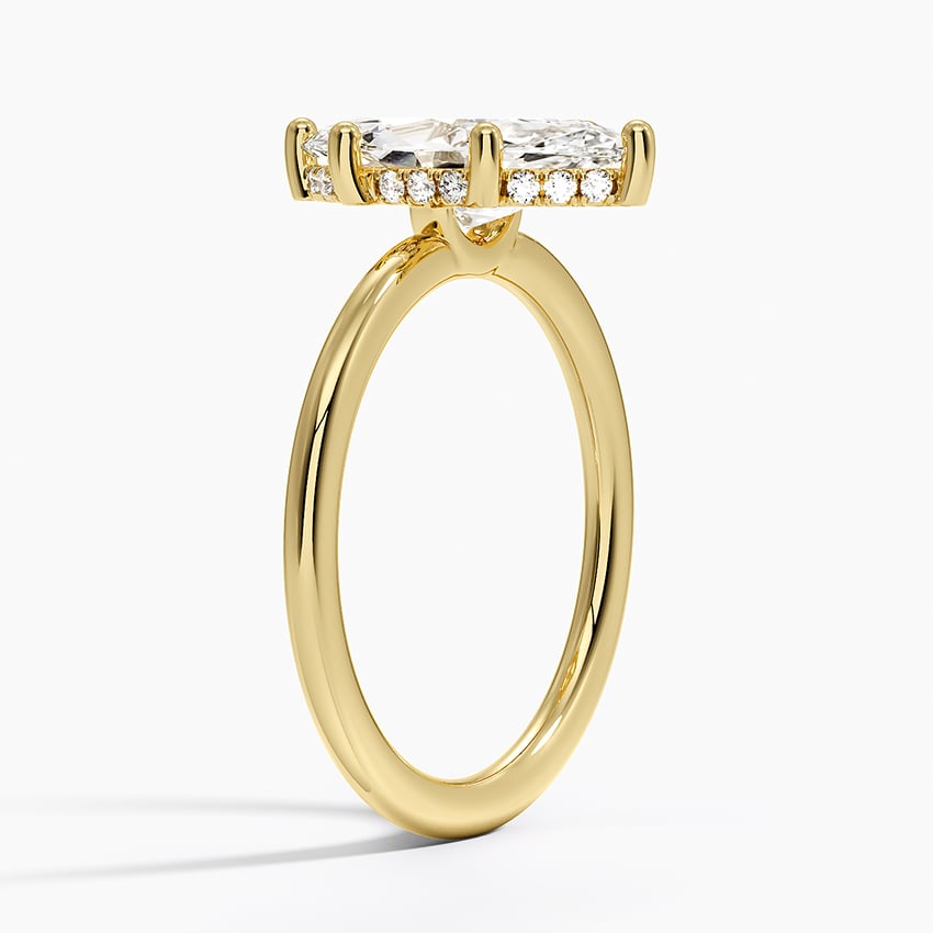 Flush Fit Hidden Halo Diamond Ring