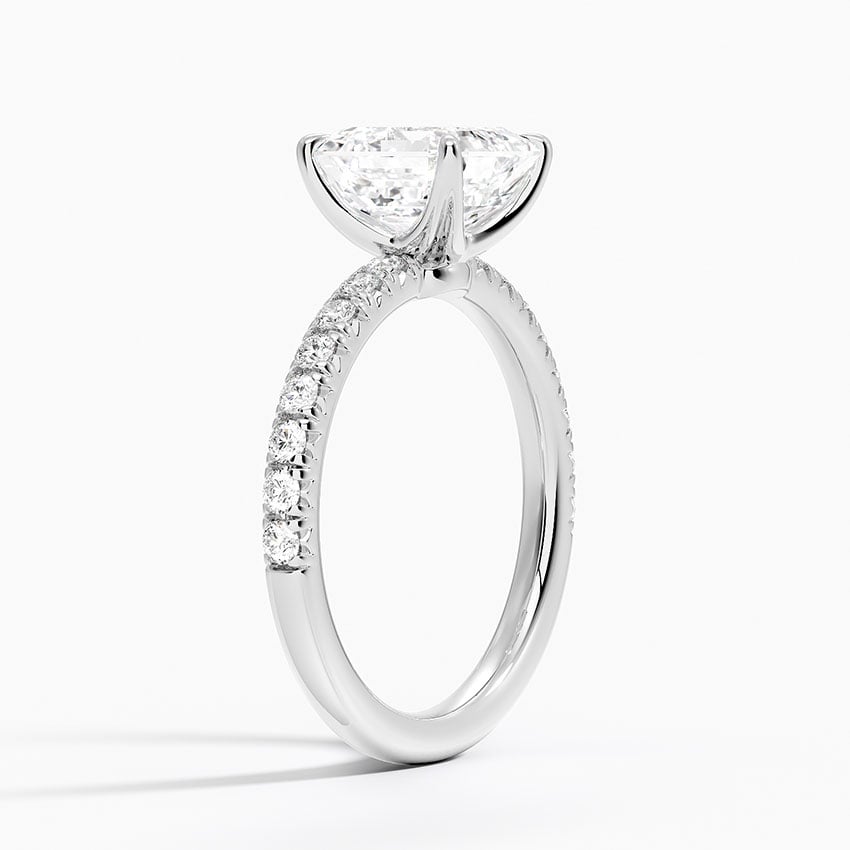 French Pavé Diamond Ring