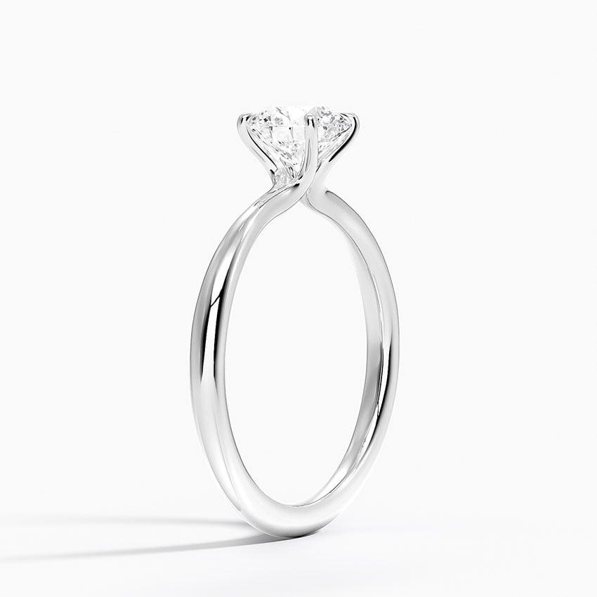 18KW Aquamarine Freesia 2mm Solitaire Ring, large top view