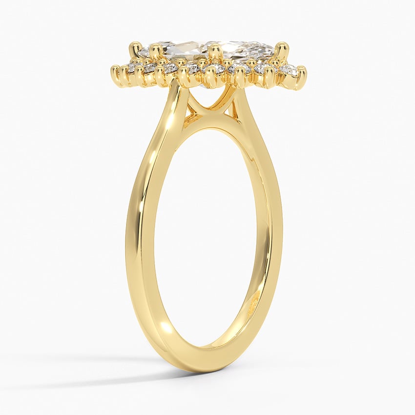 Sunburst Halo Engagement Ring - Brilliant Earth