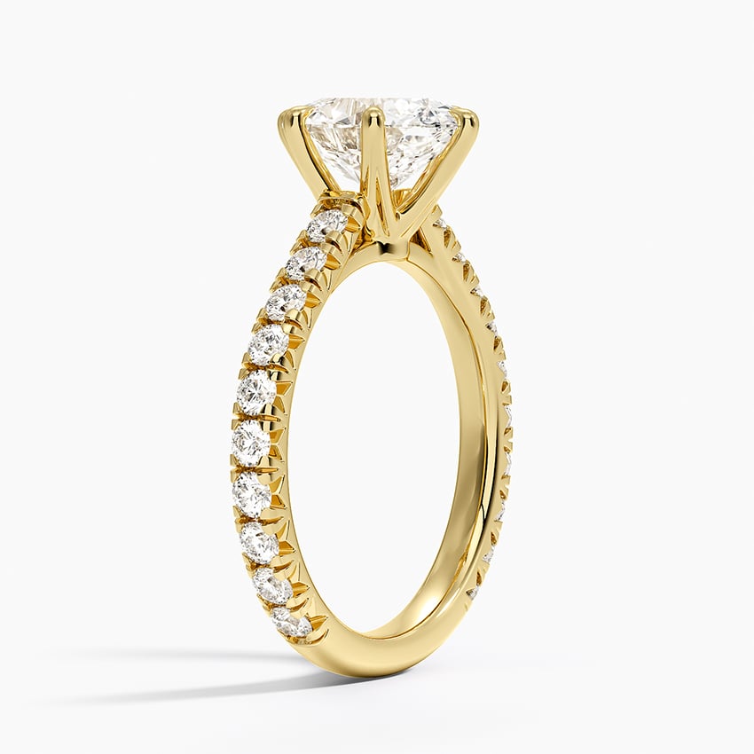 18K Yellow Gold Sienna Three-Quarter Coverage Diamond Ring